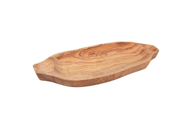 Olive Wood Oval Snack Salad Plate