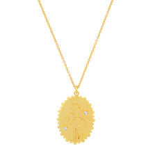 Gold Flower Coin Necklace