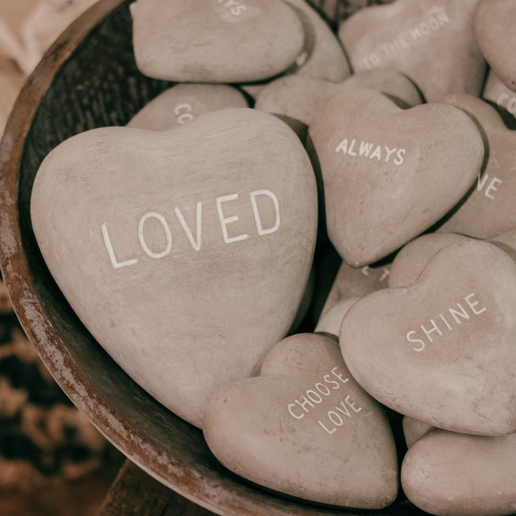 Choose Love Heart Shaped Stone