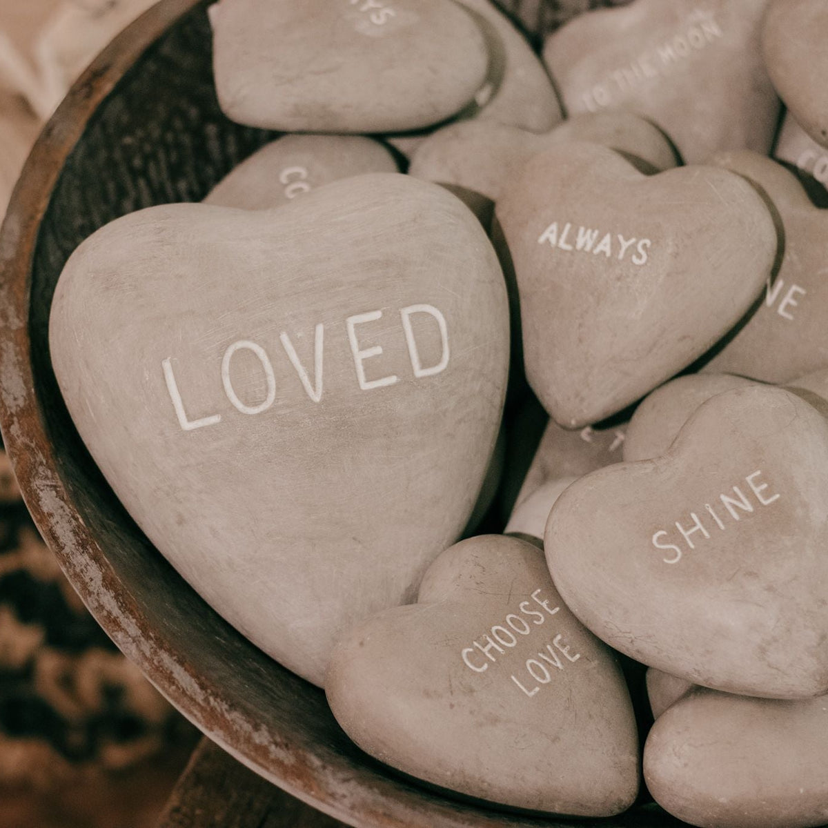Choose Love Heart Shaped Stone