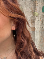 Elongated Hoop With Single Stone