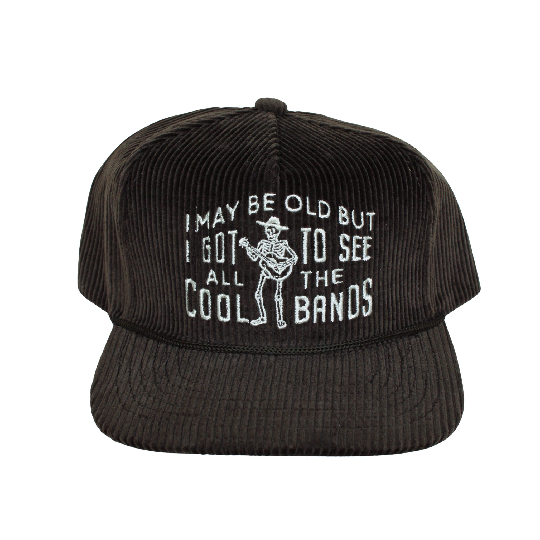 "Cool Bands" Corduroy Trucker Hat- Charcoal