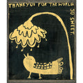 Thank You Bird (Grey Wood) - Art Print