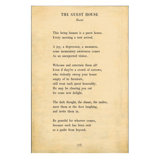 The Guest House - Poetry Collection - Art Print