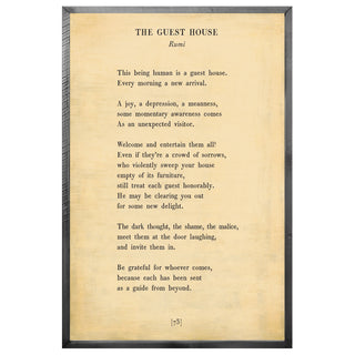 The Guest House - Poetry Collection (Grey Wood) - Art Print