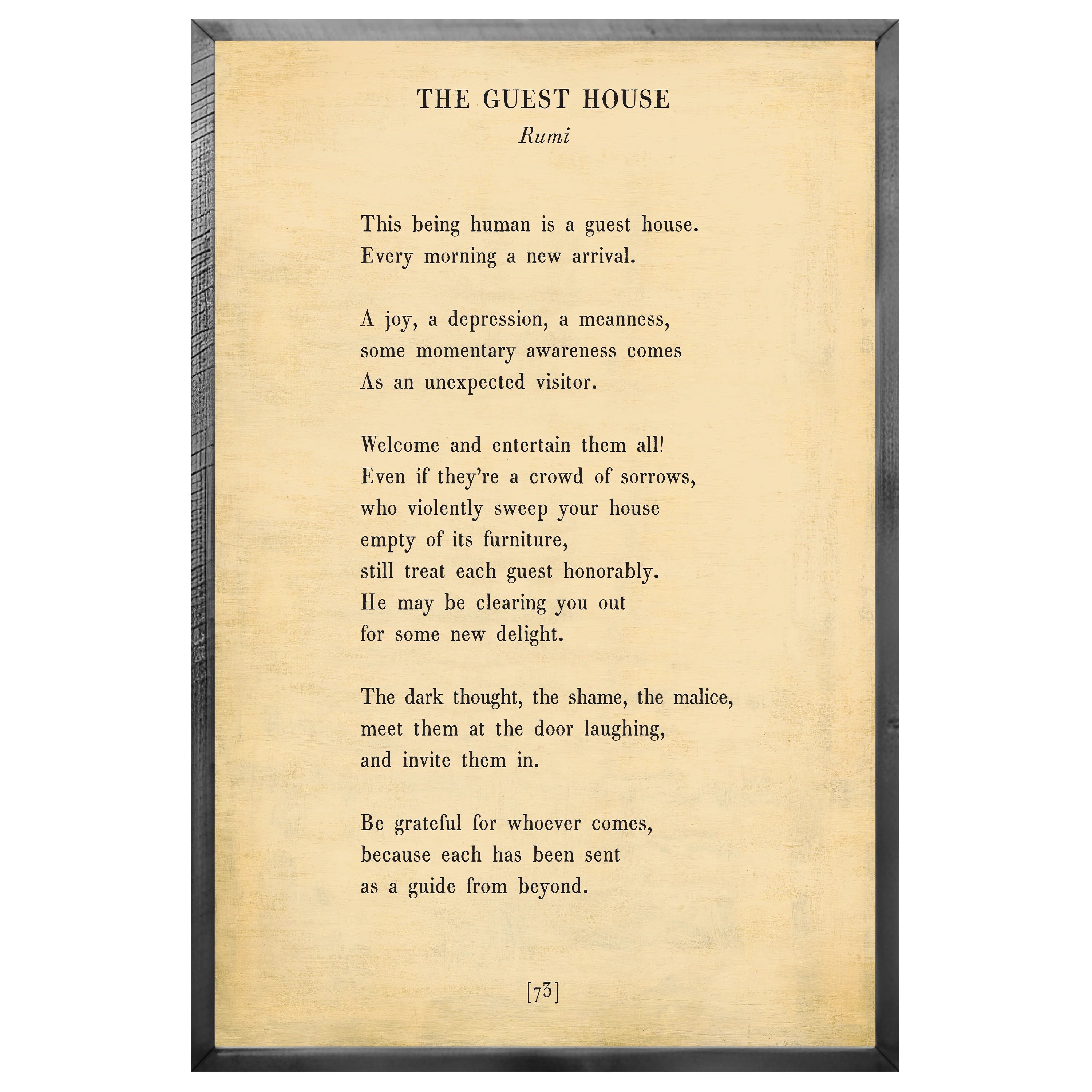 The Guest House - Poetry Collection