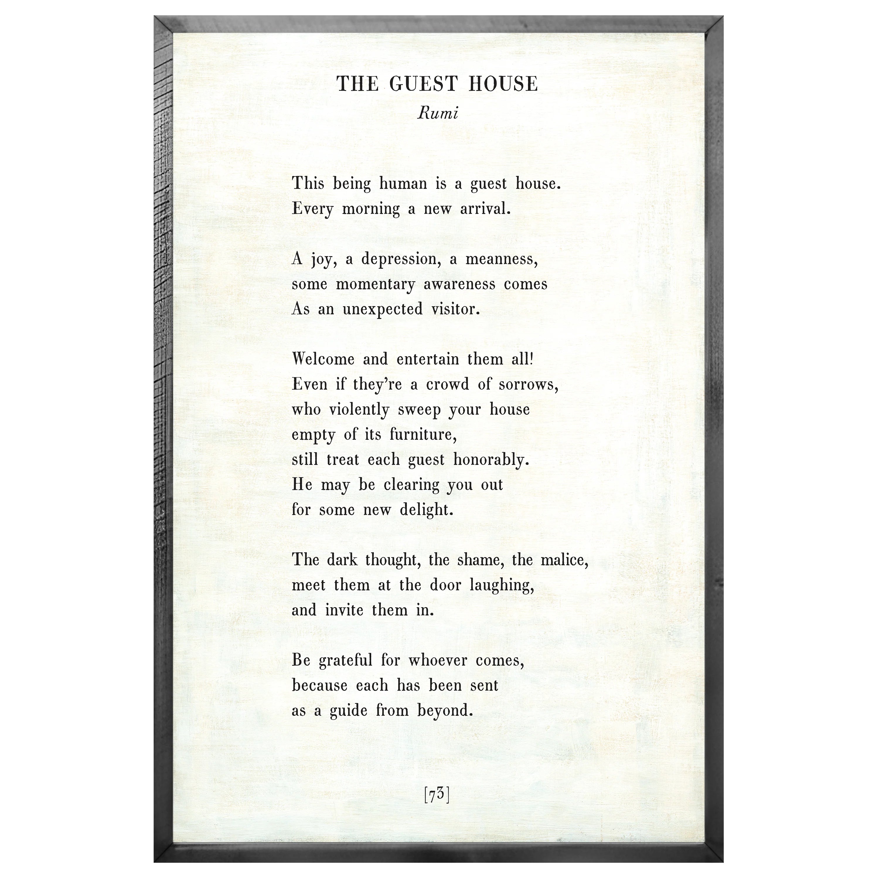 The Guest House - Poetry Collection