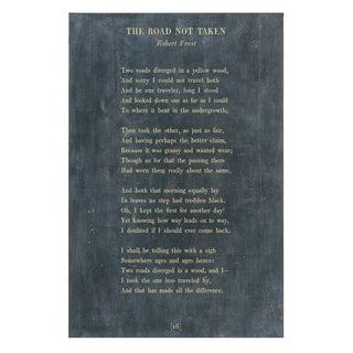 The Road Not Taken - Poetry Collection - Art Print