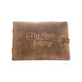 The Story Begins Leather Story Keeper 14x10 - Fawn