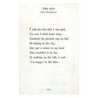 The Sun - Poetry Collection - Art Print