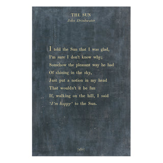 The Sun - Poetry Collection - Art Print