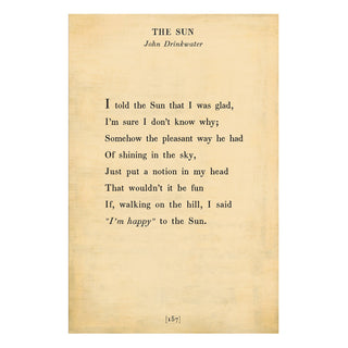The Sun - Poetry Collection - Art Print