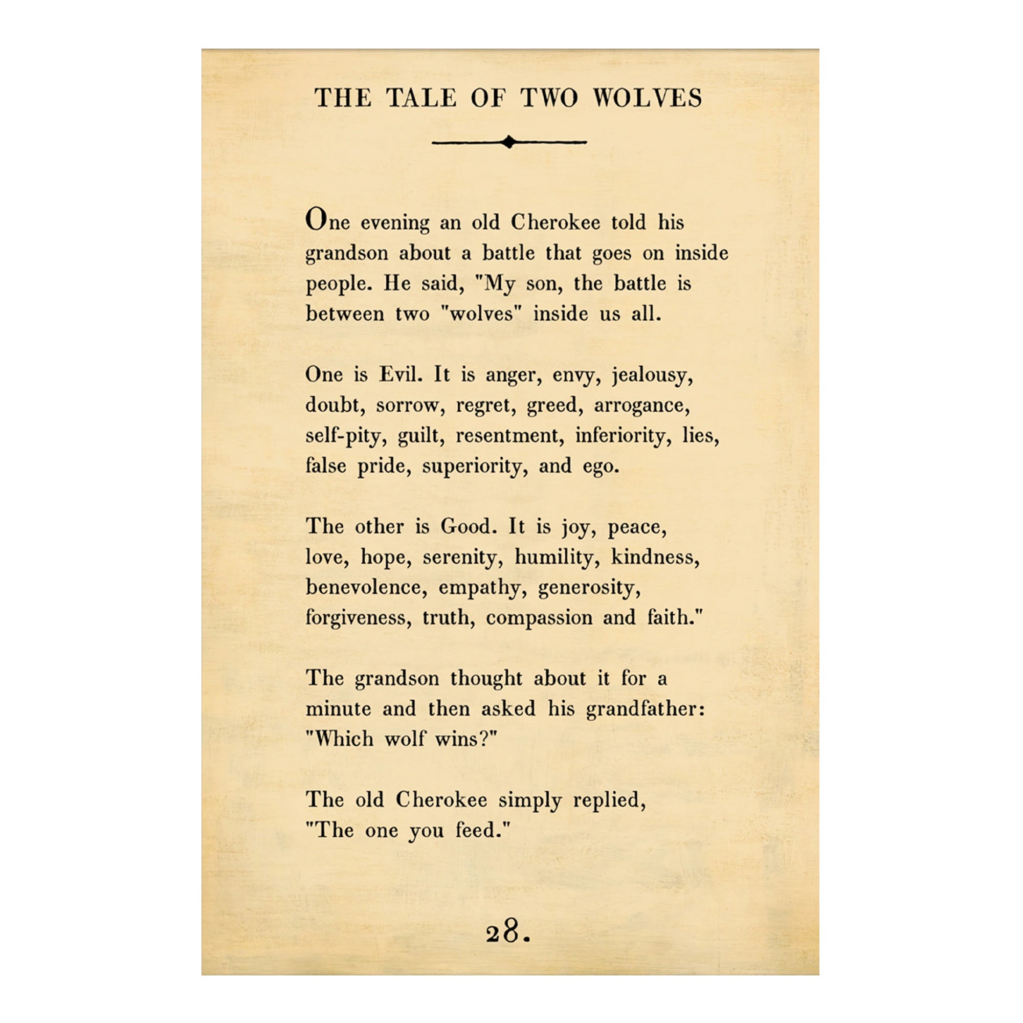 Tale of Two Wolves - Poetry Collection