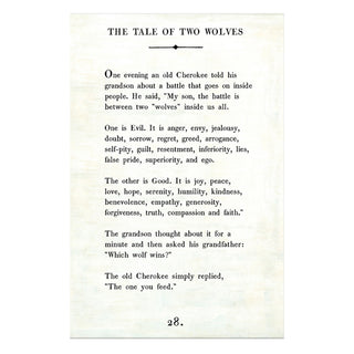 The Tale of Two Wolves - Book Collection - Art Print