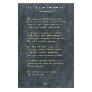 The Tale of Two Wolves - Book Collection - Art Print