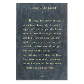 The Velveteen Rabbit - Book Collection - Art Print