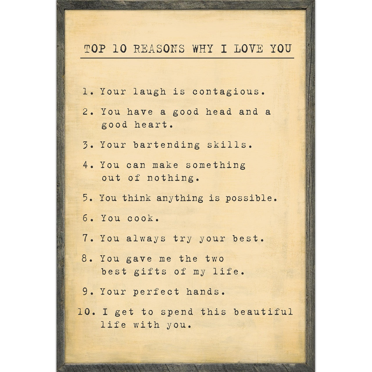 Top 10 Reasons I Love You