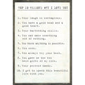 Top 10 Reasons I Love You Custom Art Print
