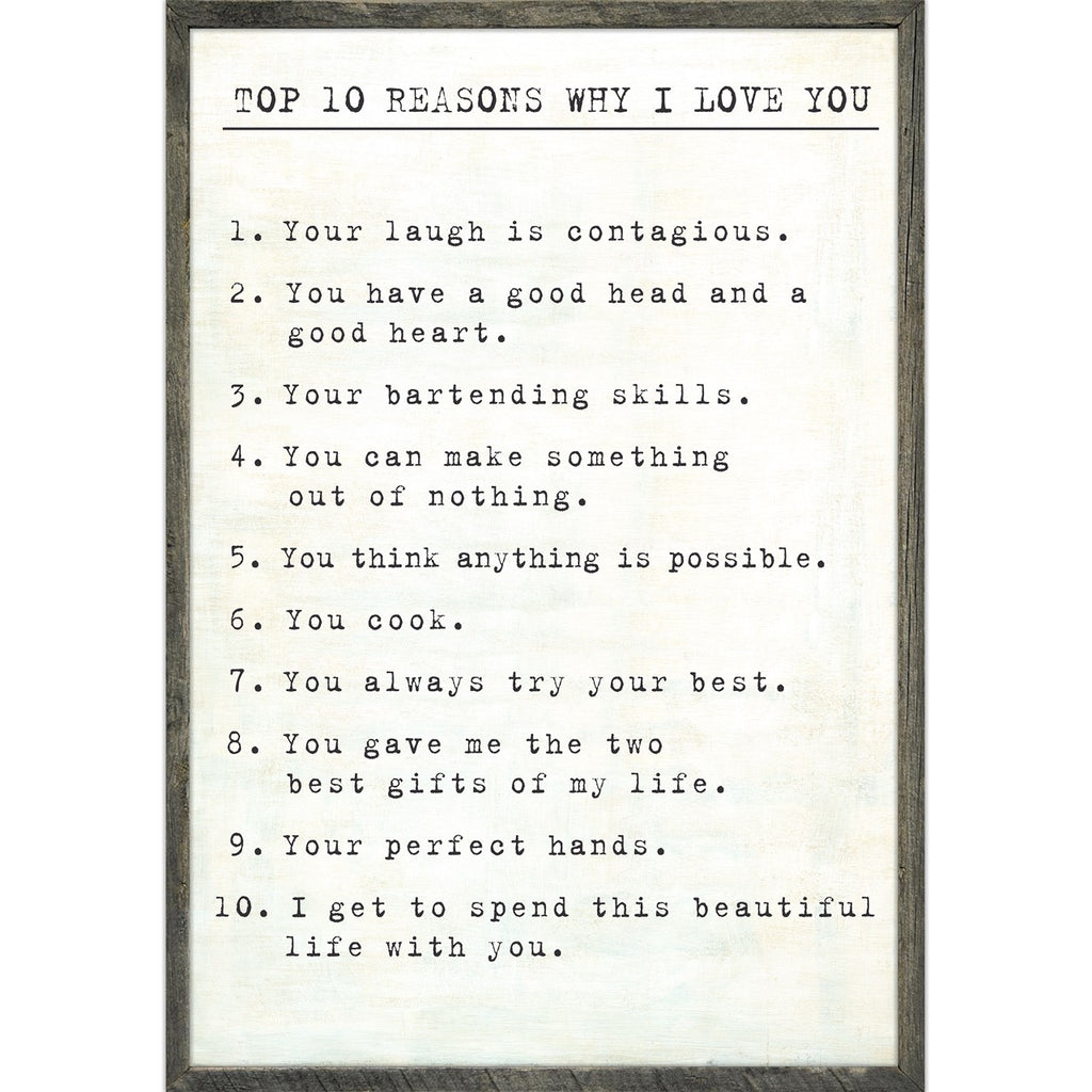 Top 10 Reasons I Love You
