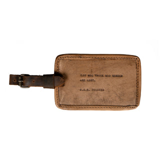 J.R.R. Tolkien Leather Luggage Tag - 5”x3