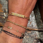 Brass Sun Bar Bracelet