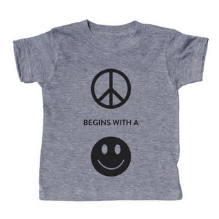 Peace Begins with a Smile T-Shirt Kids