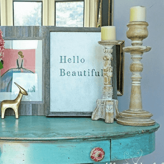 Hello Beautiful (Grey Wood) - Art Print
