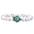 Track a Turtle Bracelet -White Howlite
