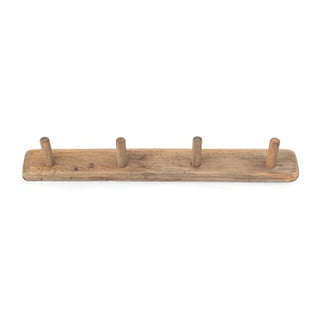 ***Four Hook Pine Wood Wall Hanger