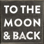 To The Moon and Back Art Print in Black