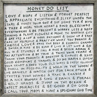 Honey Do List Art Print
