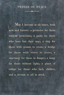 Prayer of Peace - Poetry Collection - Art Print
