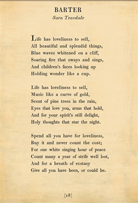 Barter Art Print - Poetry Collection