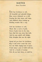 Barter Art Print - Poetry Collection