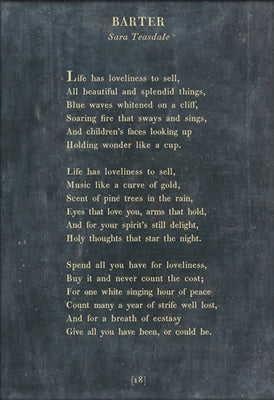 Barter Art Print - Poetry Collection
