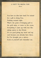A Gift To Bring You Art Print - Poetry Collection