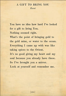 A Gift To Bring You Art Print - Poetry Collection