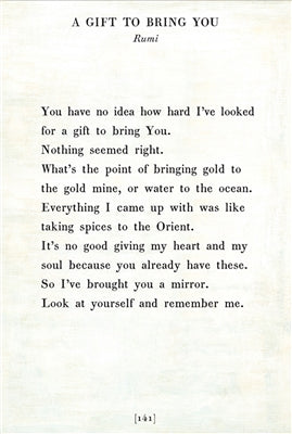 A Gift To Bring You Art Print - Poetry Collection
