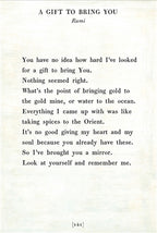 A Gift To Bring You Art Print - Poetry Collection