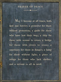 Prayer of Peace Art Print  (Grey Wood)
