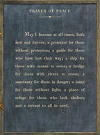 Prayer of Peace Art Print - Grey Wood