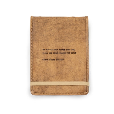 Ideas Change The World Signature Leather Journal - Honey