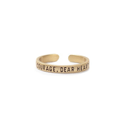 ***Courage Dear Heart Brass Ring - Adjustable