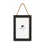 Wooden Frame 5" x 7" With Jute Vertical - Black