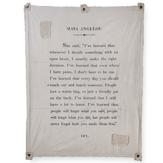 Canvas Wall Hanging - Maya Angelou - 46” x 57