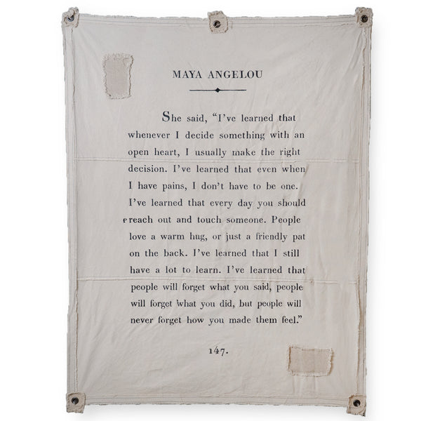 Cadre En Tissu Satiné Hallmark 2003 - Citation Maya Angelou - Occasion