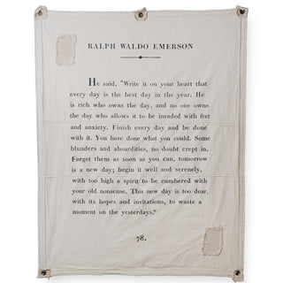 Canvas Wall Hanging - Ralph Waldo Emerson - 46” x 57