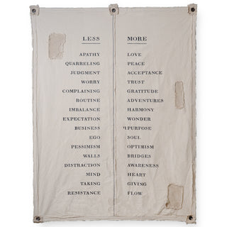 Canvas Wall Hanging - More/Less - 46” x 57