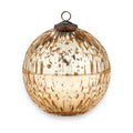 Winter White Glass Mercury Ornament Candle