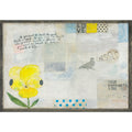 Yellow Pansy Horizontal (Grey Wood) - Art Print